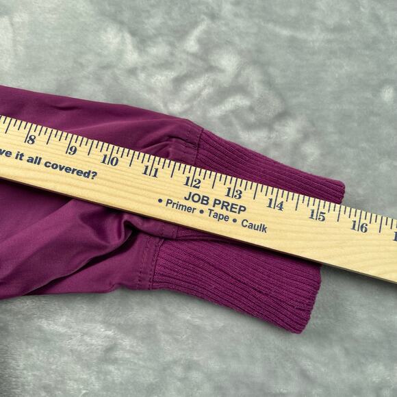 MKM Designs Jacket XL Fuchsia Pink Satin Cropped Ribbed Trim Vintage Y2K - Picture 7 of 12